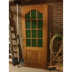 2x hardhouten deuren hoog 211,5 / 82,5 breed.