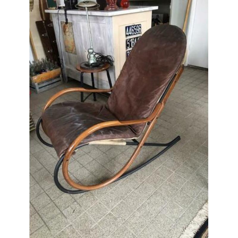 Mid century design schommel stoel van Paul Tuttle