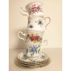 Mix&Match set Engelse kopjes, Royal Albert, Royal Kent ea