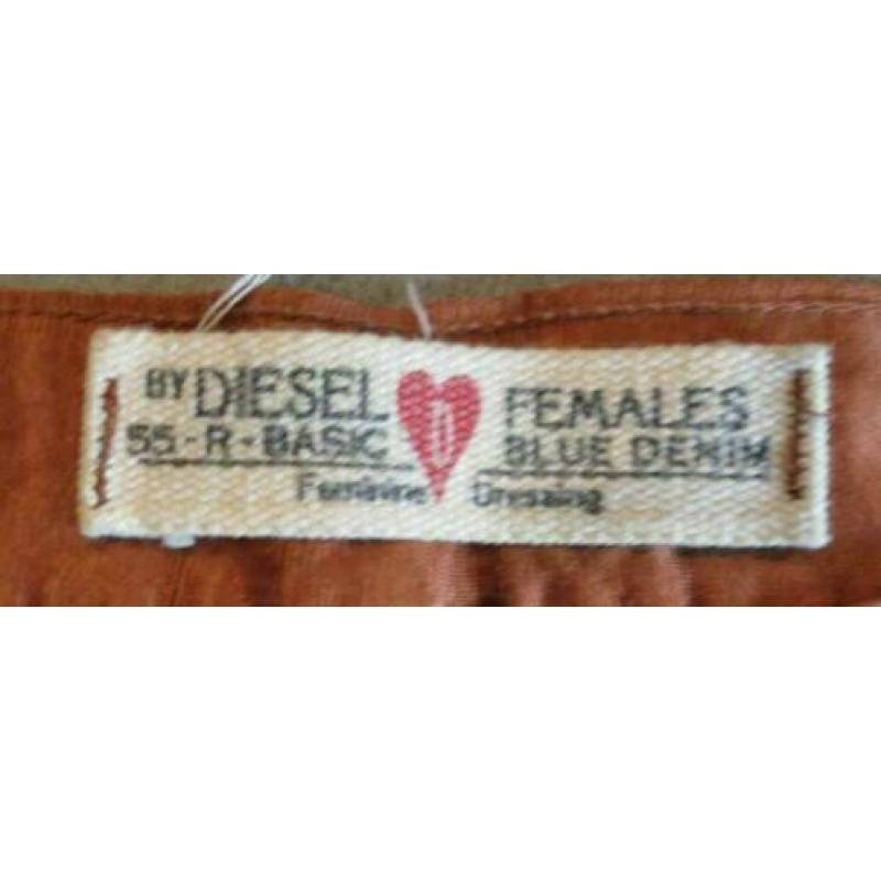 Diesel female blue denim jeans oranje bruin maat 26
