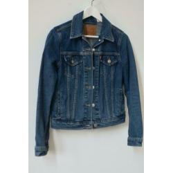 Donkerblauwe denim Levi’s jas spijkerjas maat S 36 vintage