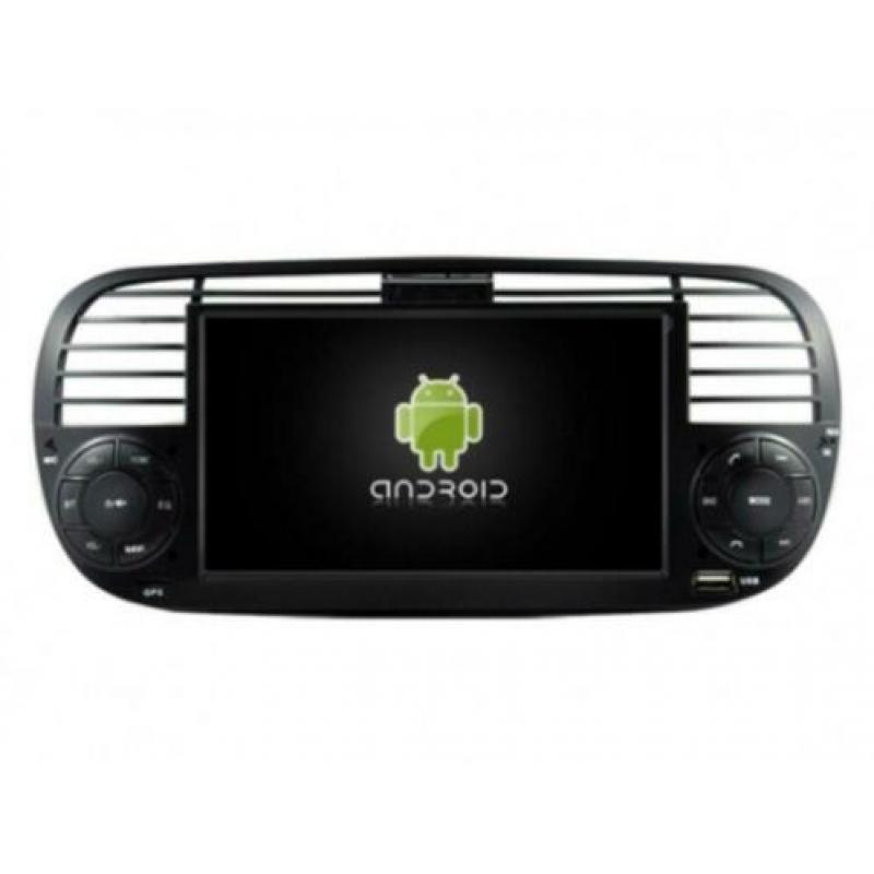 navigatie fiat 500 2010 carkit touchscreen android 9 zwart