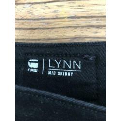 Gstar broek maat 26 lengte 32. Zwart