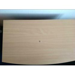 Tv kast meubel deurtjes glas draaibaar bovenblad beuken