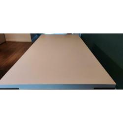 Eetkamertafel - wit met aluminium - Jan des Bouvrie