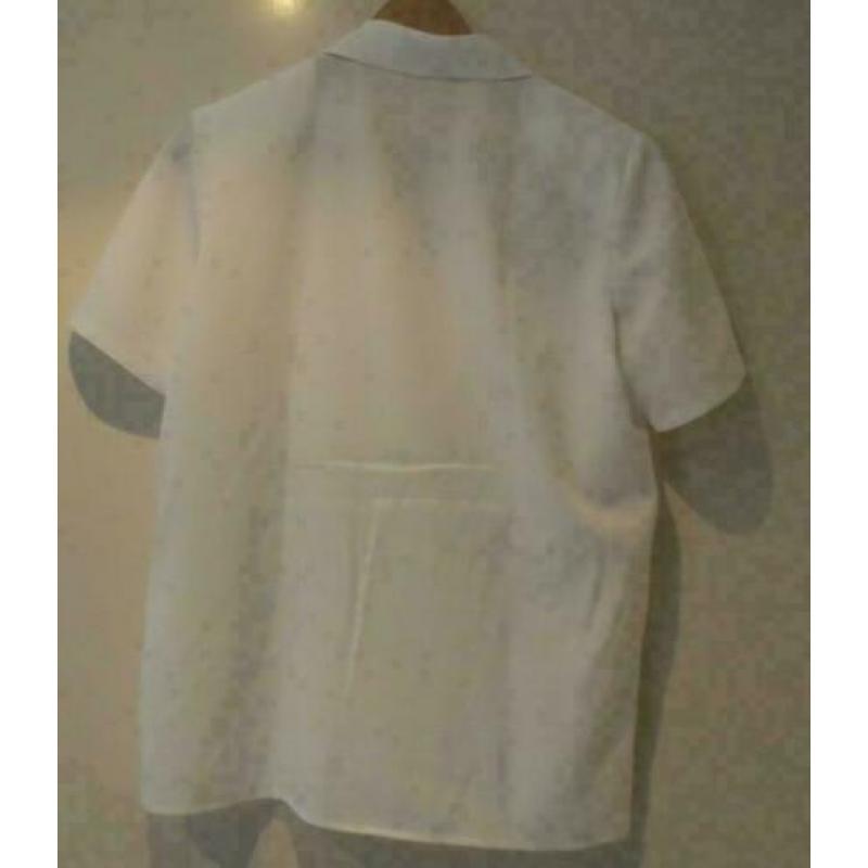 Alexon wit wafelstructuur blouse overhemd maat 34