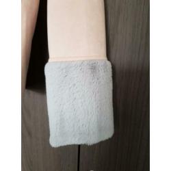 Zara trui suede roze met grijze teddy mouwen mt medium