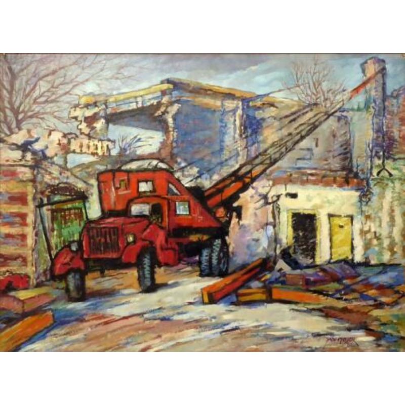 Schilderij van Jan Meijer, Nederlandse kunstenaar van 1964
