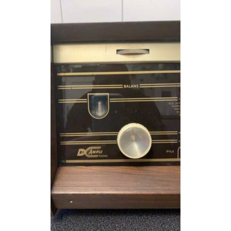 Oude Phillips bi ampli stereo gramm buizenradio