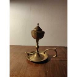 19e eeuwse olie lamp schip walvis olie kandelaar