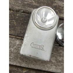 5 maal oude vintage metaal chroom zaklamp
