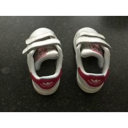 Adidas stan smith maat 21 UK 5K wit roze sneakers sneaker