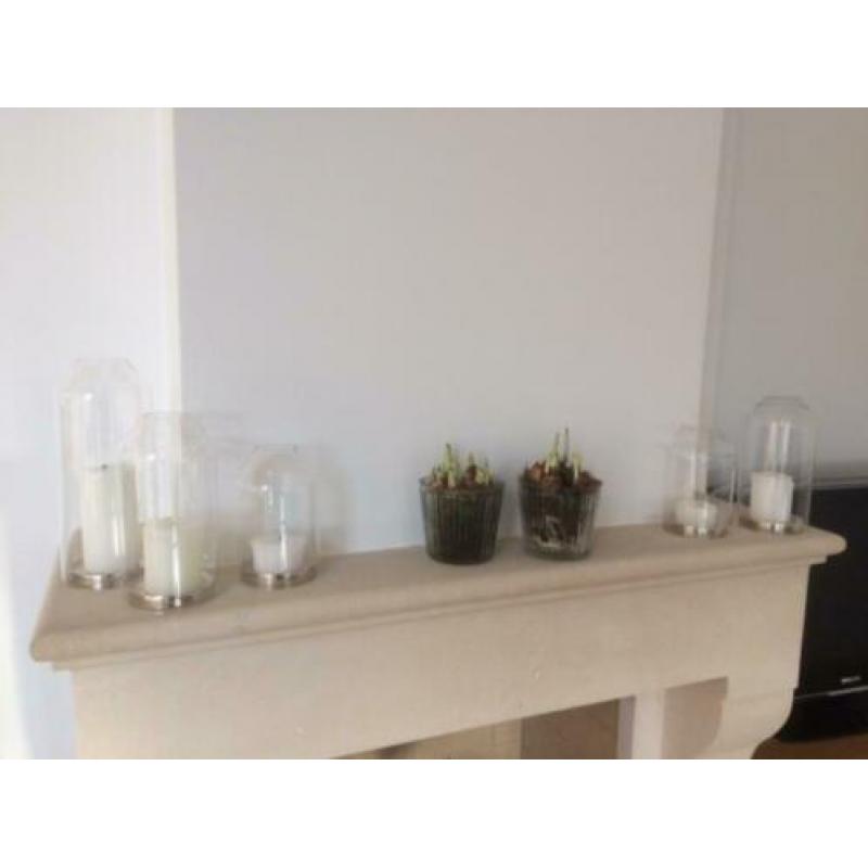 Rivièra Maison windlichten L, M en S - glas - Candle Dômes