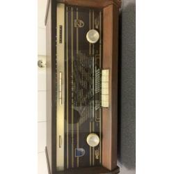Oude Phillips bi ampli stereo gramm buizenradio