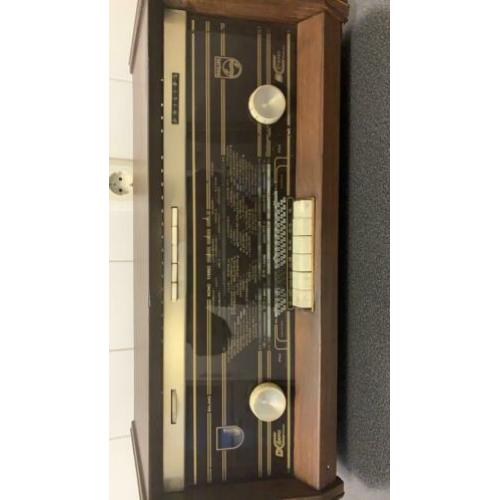 Oude Phillips bi ampli stereo gramm buizenradio