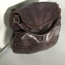Yoli Steffen Schraut Grote leren sac in paarse kleur