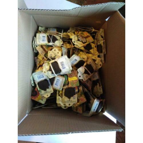+ / - 100 sleutelcovers met naam, benaming of letter