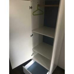 2x Hemnes klerenkast /kledingkast met lades, plank en roede
