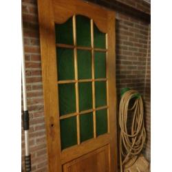 2x hardhouten deuren hoog 211,5 / 82,5 breed.