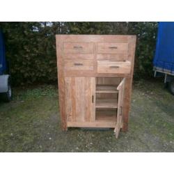Meidenkast oud teak massief topper voor een laag prijsje