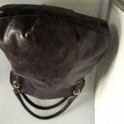 Yoli Steffen Schraut Grote leren sac in paarse kleur