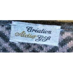 Atelier GJ creation roze met grijs geruit bodywarmer maat XL