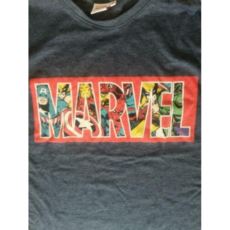 donkerblauw marvel vrouwenshirt - 12 (S/M)
