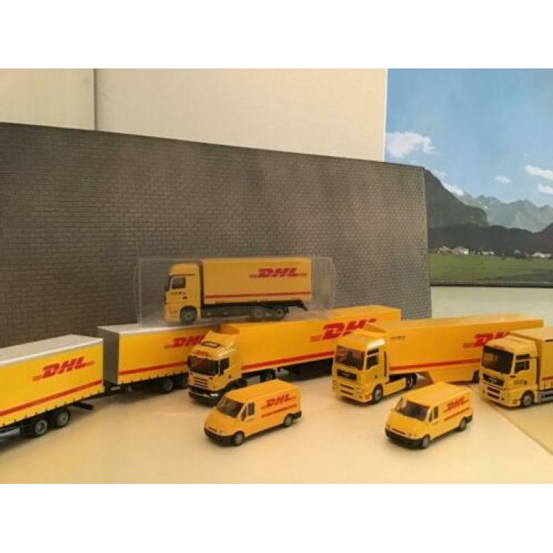 DHL vrachtwagens 1/87