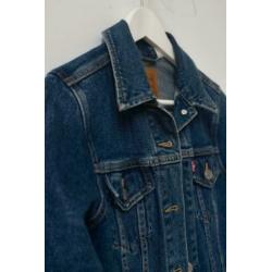 Donkerblauwe denim Levi’s jas spijkerjas maat S 36 vintage