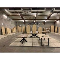 Boomstamtafel boomstam tafel eiken tafels 10%openingskorting