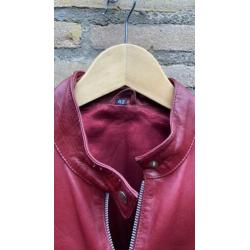 Rood leren jasje maat 42 Vintage