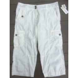 Trend One nieuwe witte capri broek, maat 42 (= L)
