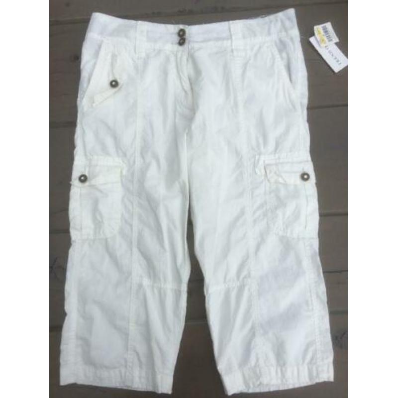 Trend One nieuwe witte capri broek, maat 42 (= L)