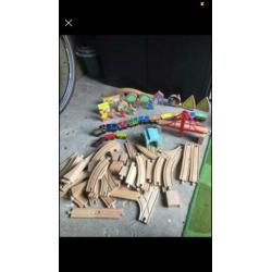Houten treinbaan