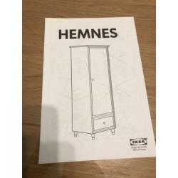2x Hemnes klerenkast /kledingkast met lades, plank en roede