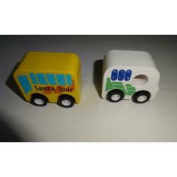 Santoys massief houten speelgoed Santa Tour “Nieuw” 2 stuks.