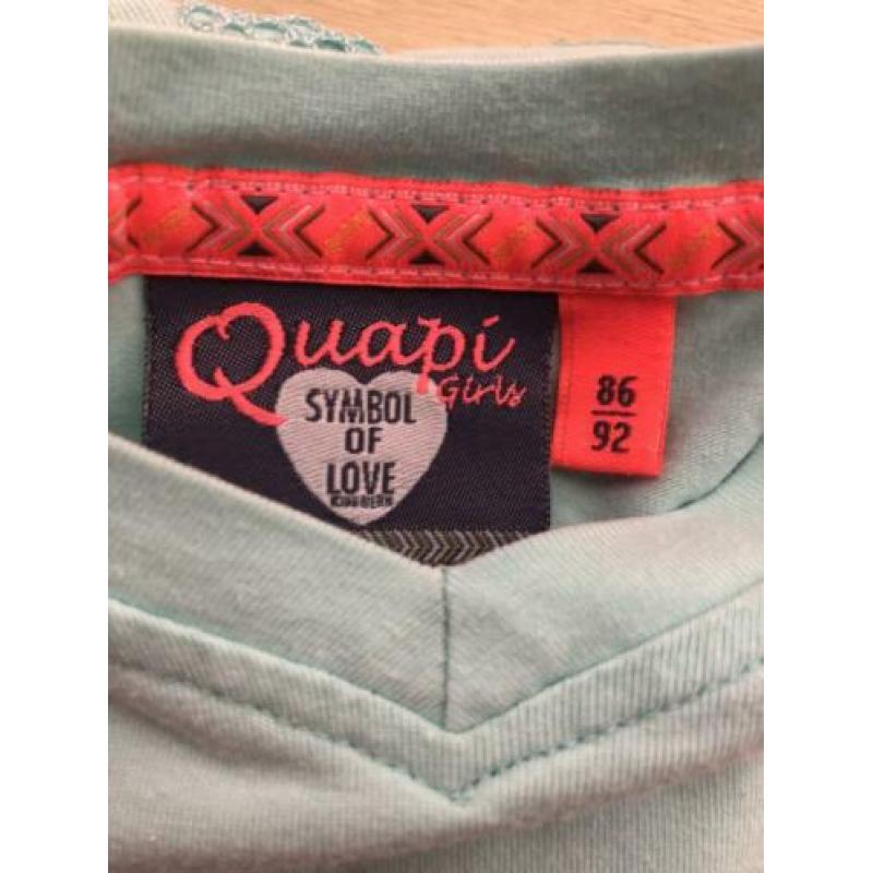 Leuke set Quapi: jurkje, 2x legging en vestje 86/92