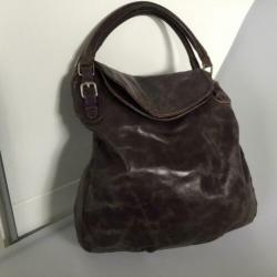 Yoli Steffen Schraut Grote leren sac in paarse kleur