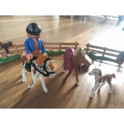 Playmobil 5227 Paddock met paardenfamilie COMPLEET