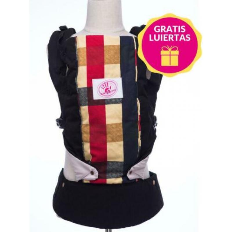 Ergonomische draagzak zwart + Gratis luiertas voor 49,95