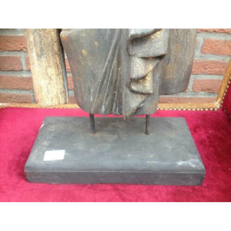 houten Mandalay-Boeddha buste uit Thailand