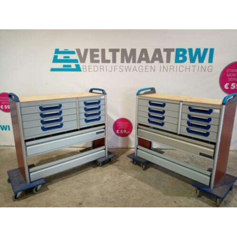 Sortimo werkbanken inrichting bedrijfswagen bestelwagen bus