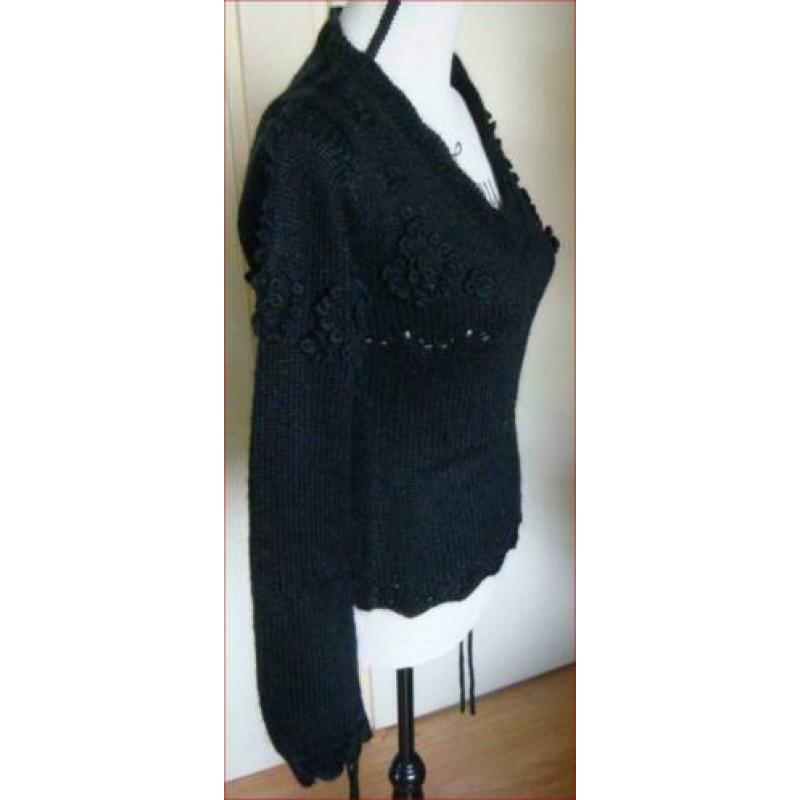 ZGAN design zwarte mohair trui van ONLY maat S