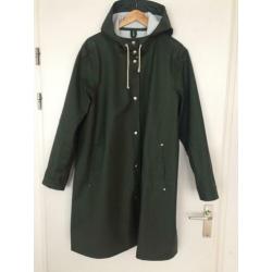 Stutterheim luxe donkergroene A lijn regenjas maat L