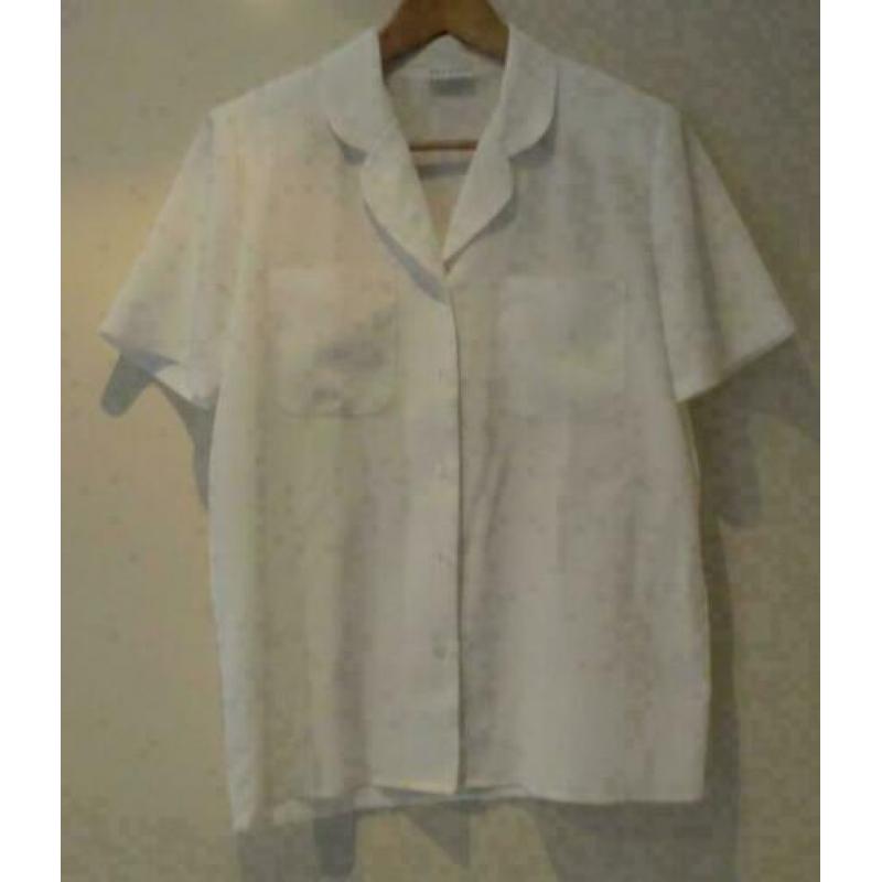 Alexon wit wafelstructuur blouse overhemd maat 34