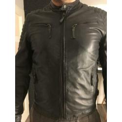 Leren jas biker maat L