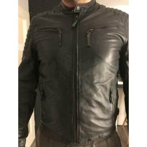 Leren jas biker maat L