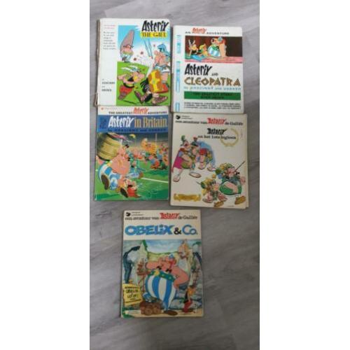 Asterix strips 3x Engelstalig 2x nederlands