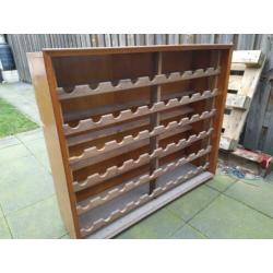 Houten wijnrek 110 breed 95 hoog