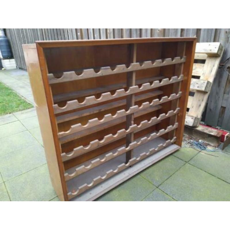 Houten wijnrek 110 breed 95 hoog